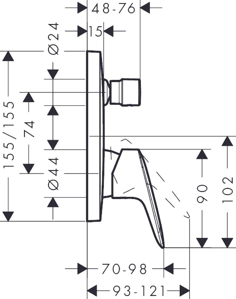 Смеситель Hansgrohe Logis 71405000 для ванны с душем - 1