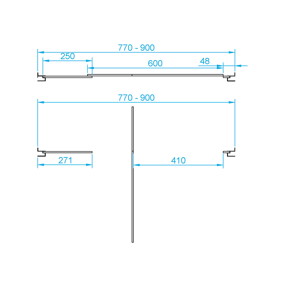 Душевая дверь  80*185 RGW PA-02 NEW Хром/Шиншила/6 мм (77-90) (EasyClean) 41080208-51 - 1