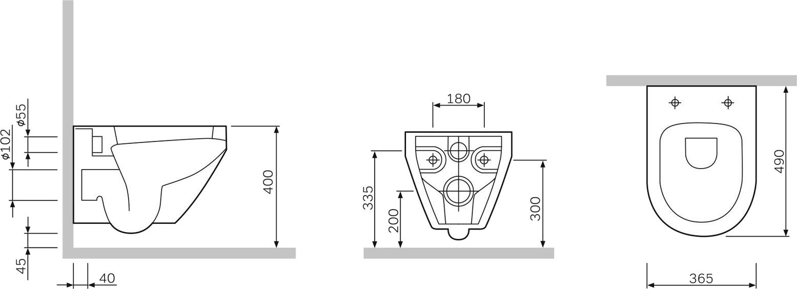 Чаша для унитаза подвесного Am.Pm Spirit FlashClean C701700WH - 10