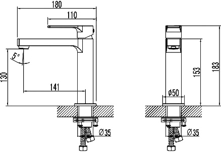 Смеситель Lemark plus Grace для раковины LM1537C - 1