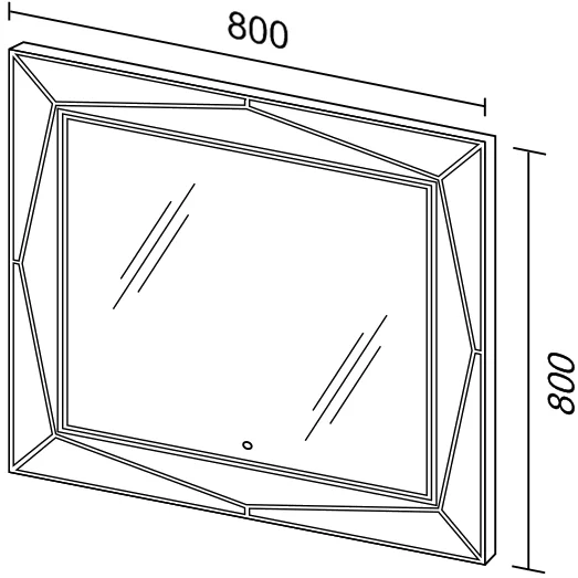 Зеркало Sanvit Геометрия 80 с подсветкой zgeo80 - 3