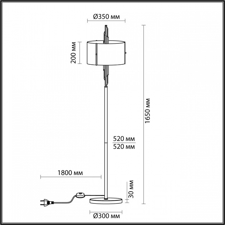 Торшер Odeon Light Exclusive Margaret 5415/3F - 2