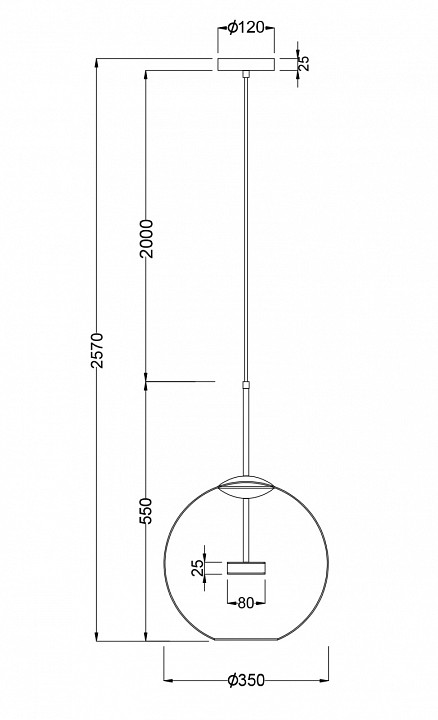 Подвесной светодиодный светильник Maytoni Cometa MOD056PL-L12G3K - 1