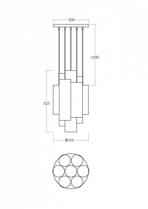 Подвесной светильник Vele Luce Miele VL2093P07 - 1