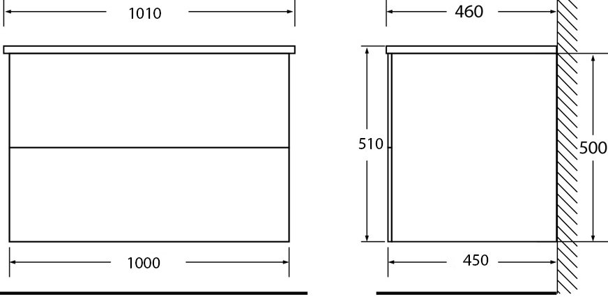 Тумба с раковиной BelBagno Kraft 100 bianco opaco - 4