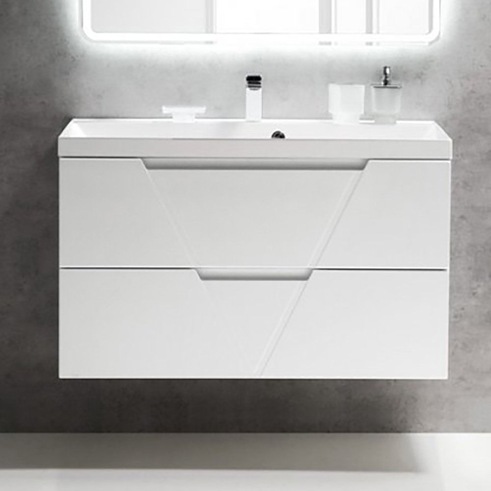 Тумба с раковиной BelBagno Vittoria 100 белый - 4