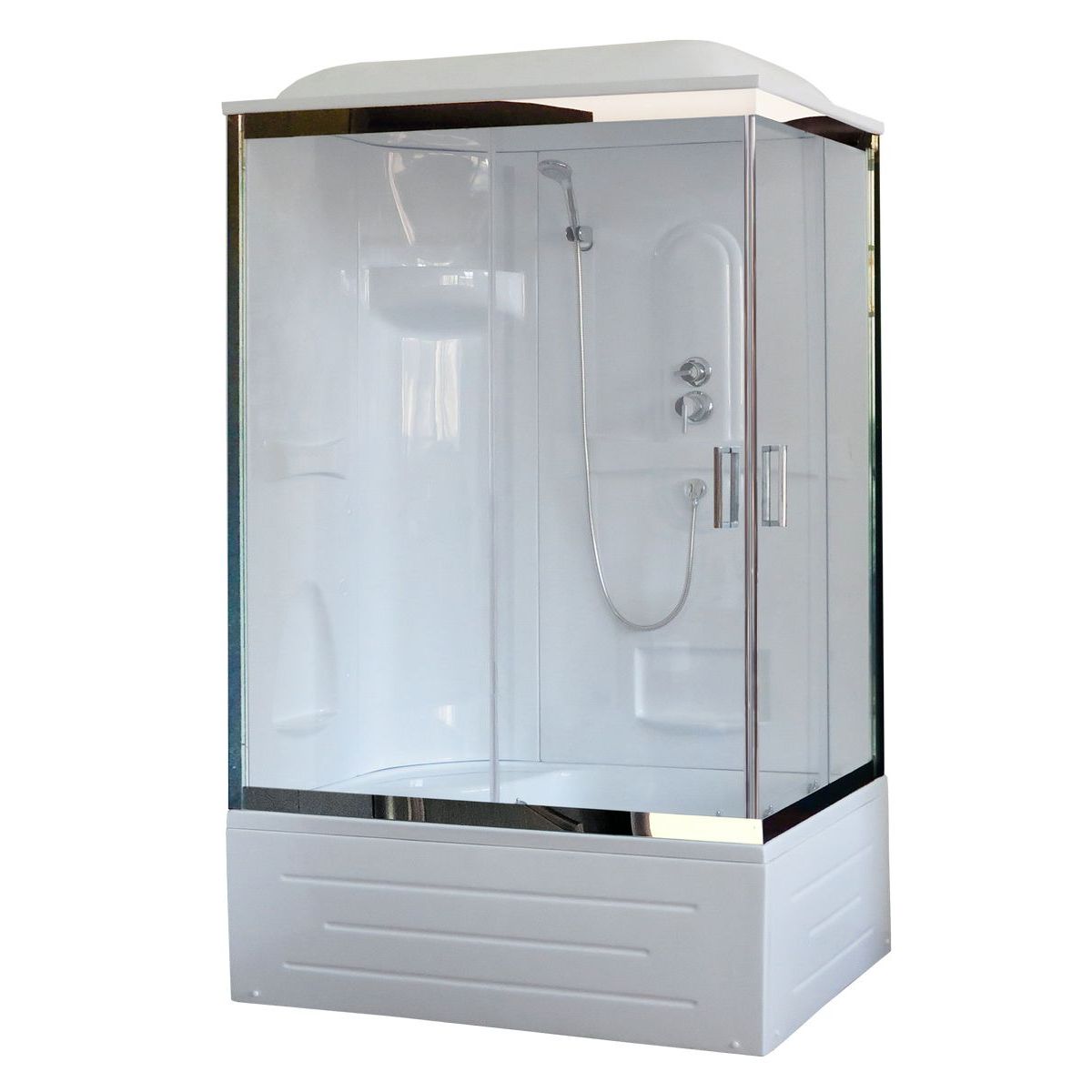 Душевая кабина Royal Bath BP 100x80 L профиль хром стекло прозрачное RB8100BP1-T-CH-L - 0