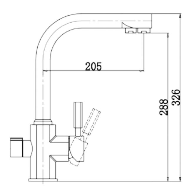 Смеситель Kaiser Decor 40144-5 для кухонной мойки, серебро - 1