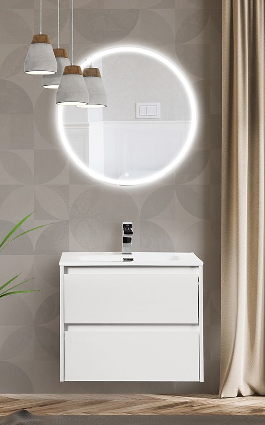 Тумба с раковиной BelBagno Kraft 60 белый матовый - 4