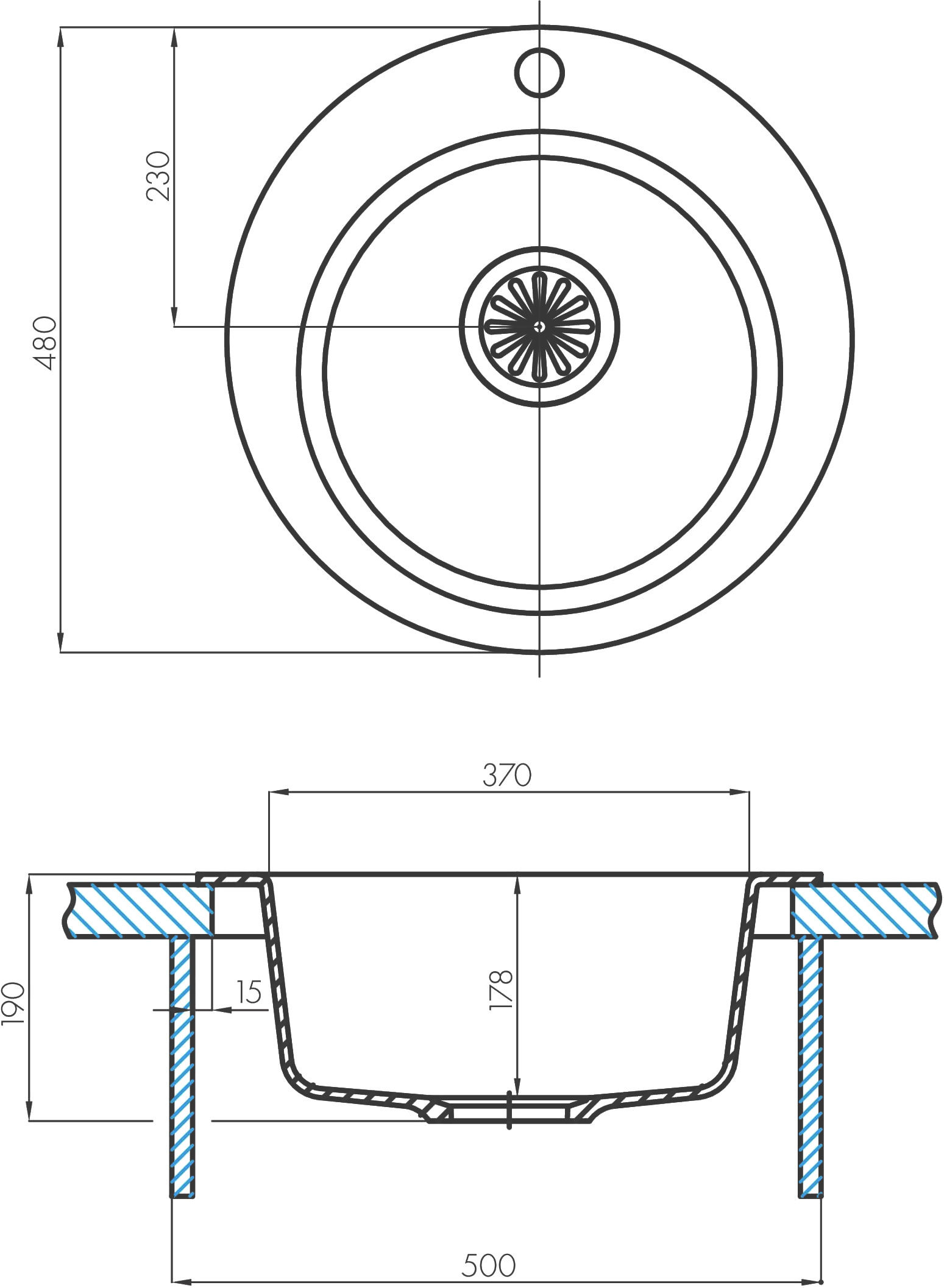 Мойка кухонная AQUATON Иверия шампань 1A711032IV290 - 2