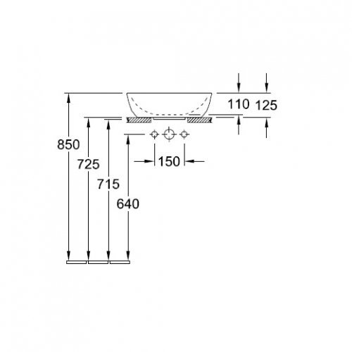 Рукомойник Villeroy & Boch Artis 4179 4301 alpin 41794301 - 2