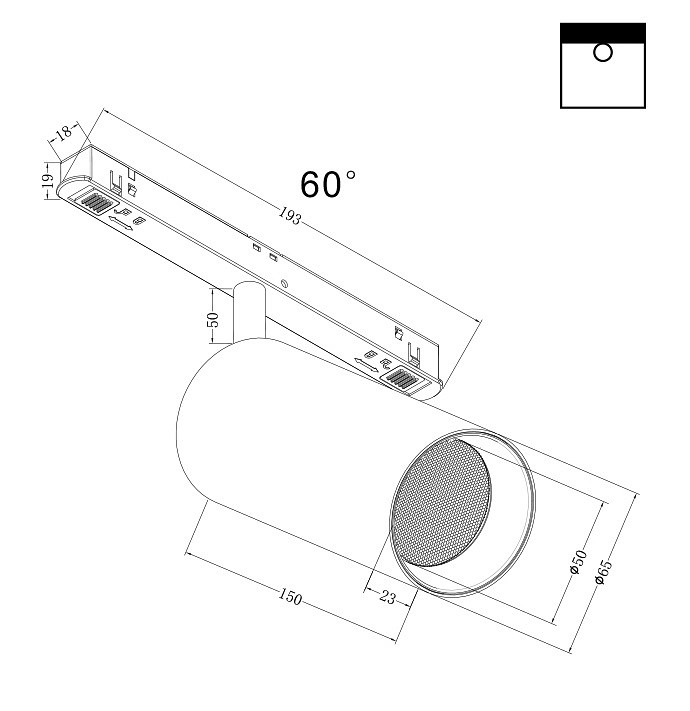 Светильник на штанге Maytoni Focus LED TR032-2-20W3K-W-B - 1