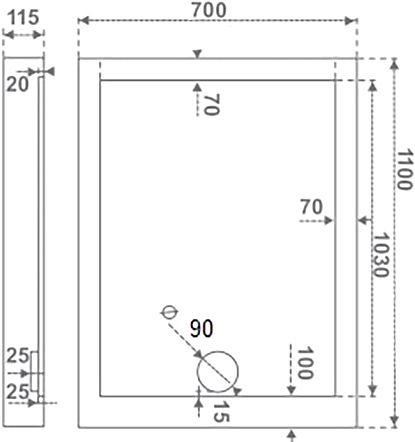 Поддон для душа Good Door Олимпик 110x70 ПН00054 - 2