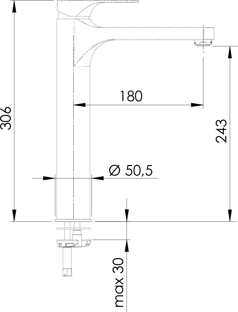 Смеситель для раковины Remer Class Line L11LXL - 1