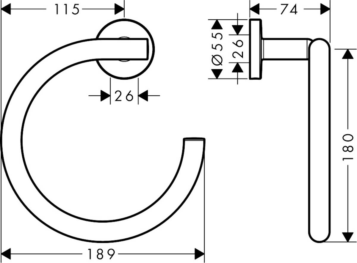 Полотенцедержатель Hansgrohe Logis Universal 41724000 - 1