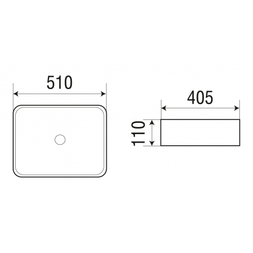 Раковина накладная Weltwasser WW Elbach 2178 MB 51 матовый черный  10000004509 - 1