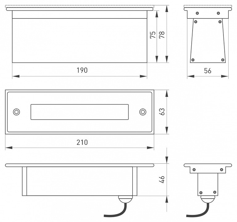 Ландшафтный светодиодный светильник Arlight LTD-Line-Tilt-S210-8W Day4000 034827 - 3