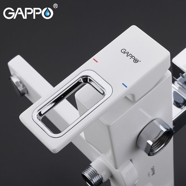 Душевая система Gappo, излив является переключателем на лейку белый/хром G2417-8 - 4