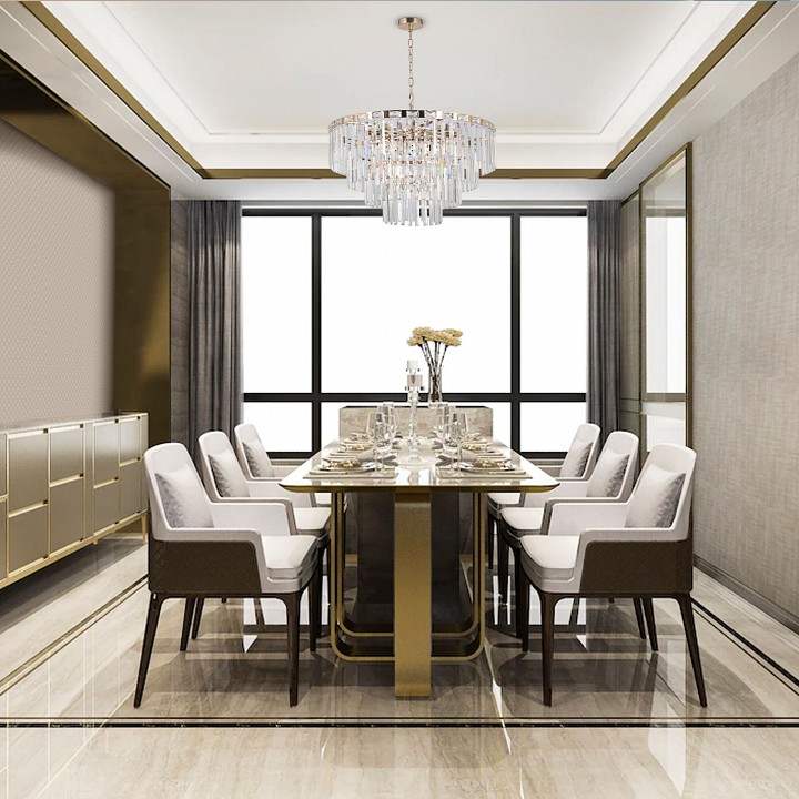 Подвесная люстра Eurosvet Elegante 10130/10 золото/прозрачный хрусталь Strotskis - 2