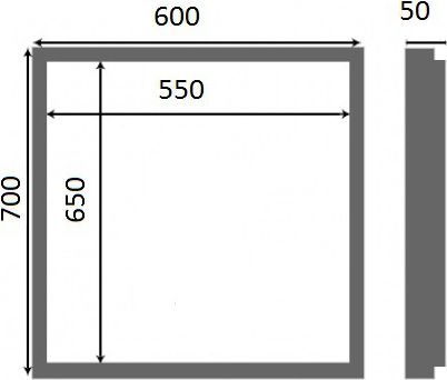 Люк настенный Люкер К 70x60 - 10