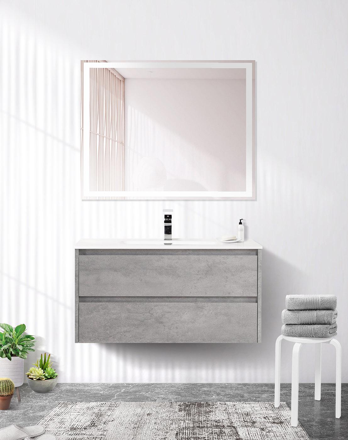 Тумба с раковиной BelBagno Kraft 100 серый - 5