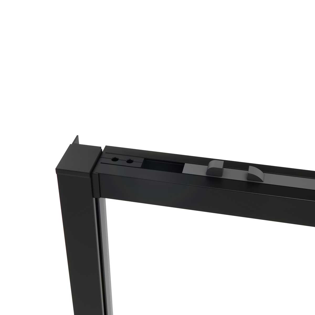 Душевой уголок Vincea Slim Soft 100х90 профиль черный стекло прозрачное  VSR-1SS9010CLB - 4