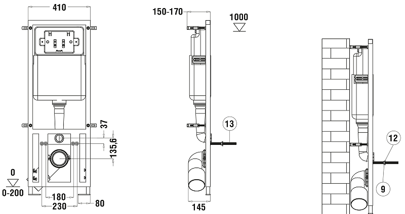 Комплект Weltwasser MARBERG 410 + TELBACH 004 GL-WT + MAR 410 SE MT-BL  10000011129 - 4