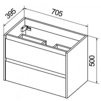 Тумба под раковину BelBagno Kraft 39 70 серый KRAFT 39-700/390-2C-SO-CG - 3