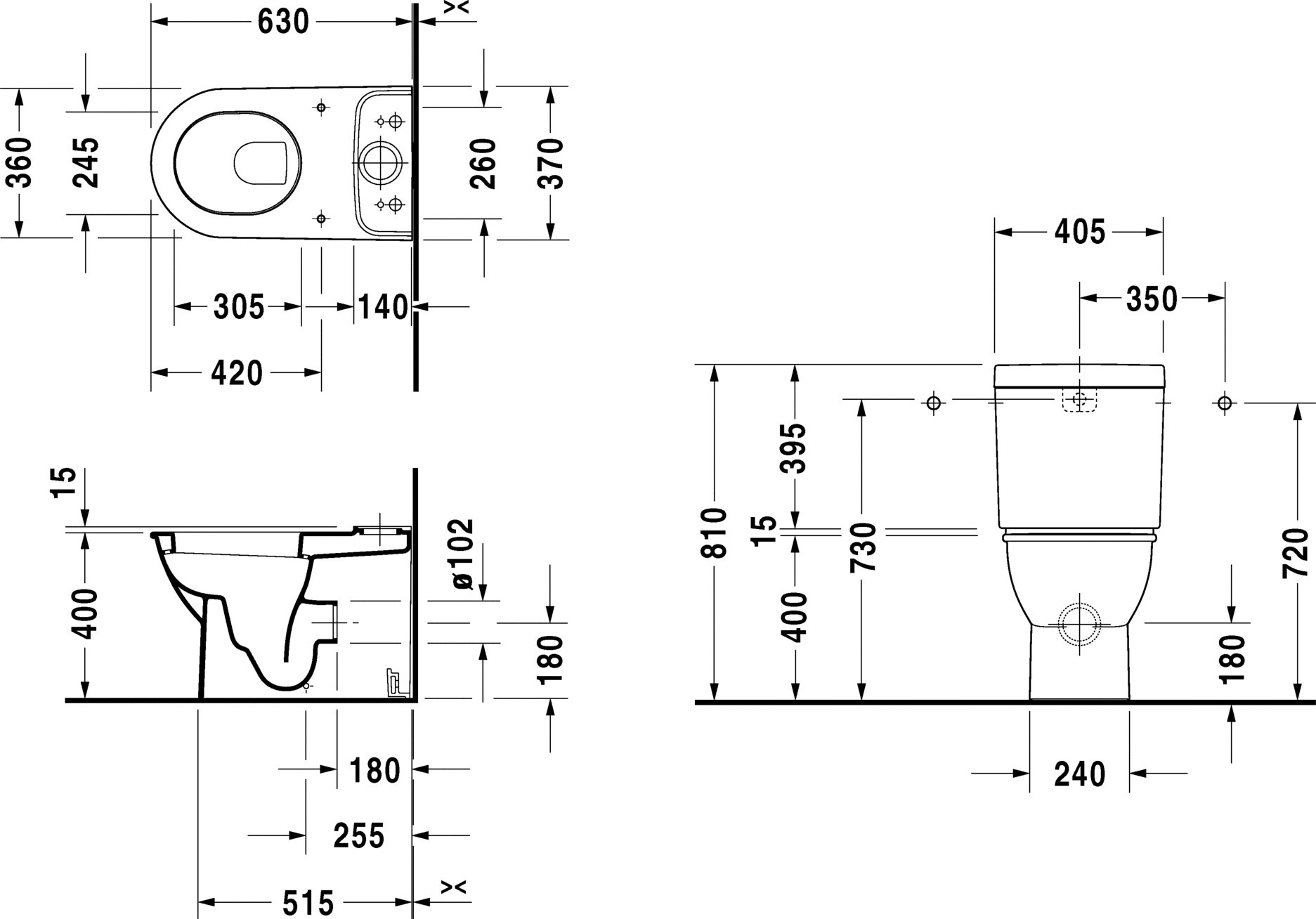 Унитаз напольный Duravit Darling с крышкой, белый (2138090000) - 2