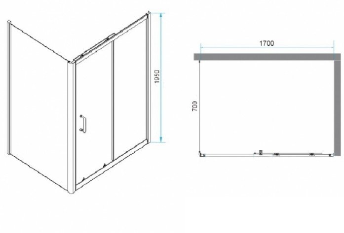 Душевой уголок RGW Passage PA-74B 170х70 профиль черный стекло прозрачное 410874177-14 - 2