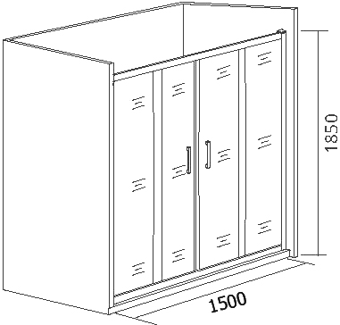 Душевая дверь в нишу Good Door Latte WTW-TD-150-G-WE ЛА00033 - 3