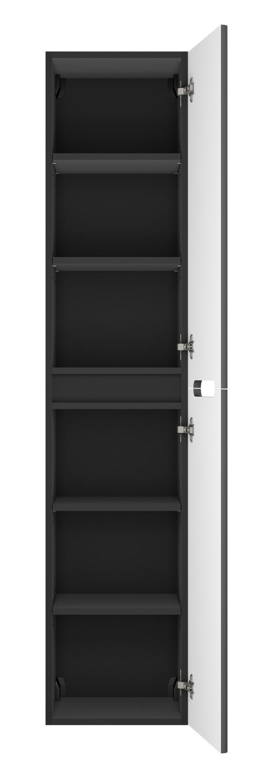 Шкаф - пенал Misty Роял 35 подвесной универсальный (черный) П-Роя-02035-011П - 4