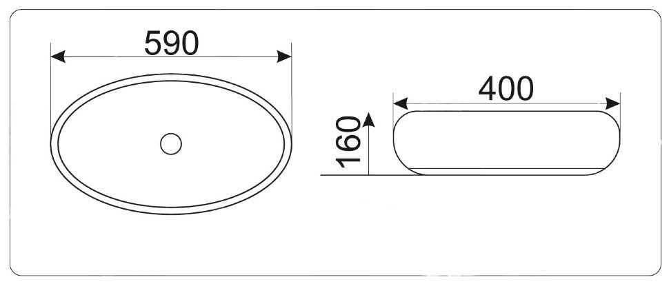 Накладная раковина Gid  59 см  Nc262 - 1