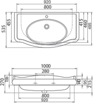 Мебельная раковина Opadiris CeraStyle Виктория 100 030400-u-01 - 2