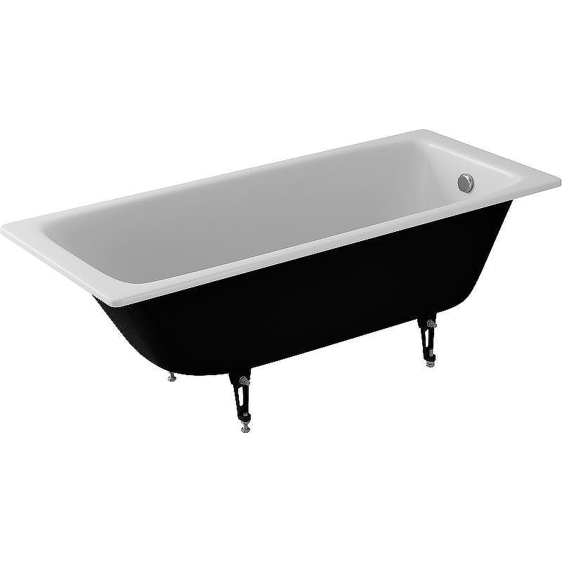 Чугунная ванна Delice Biove 170x75 DLR220509RB с черными матовыми ручками без антискользящего покрытия - 1