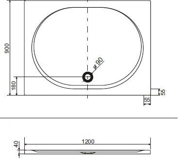 Поддон для душа Excellent Sublime 120х90 BREX.SUB12WHN - 2