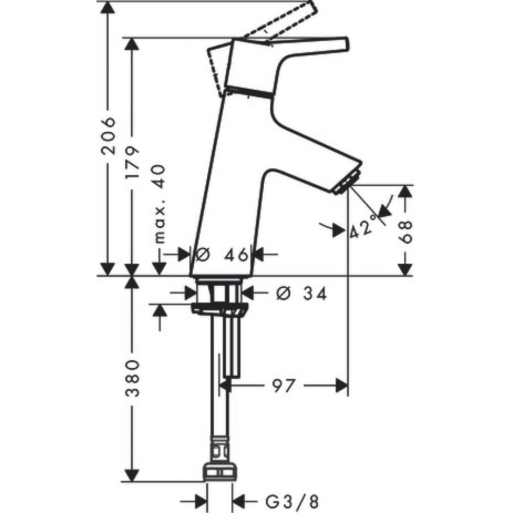 Кран для раковины Hansgrohe Talis S 80, для холодной воды, хром 72017000 - 1