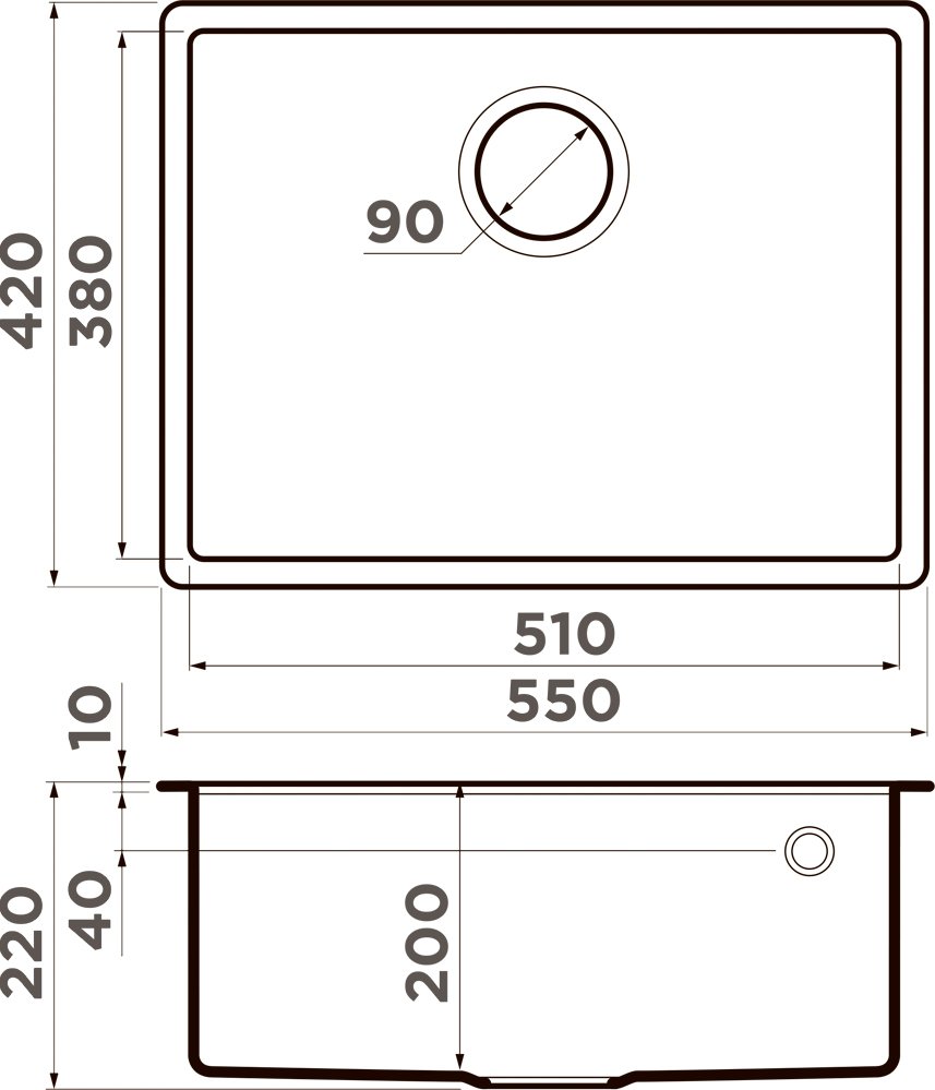 Мойка кухонная Omoikiri Tedori 54-U ваниль 4993989 - 2