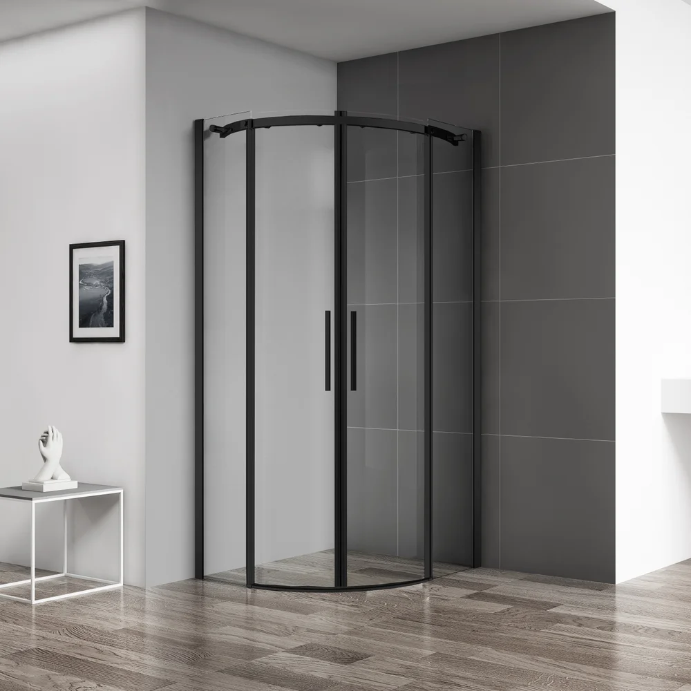 Душевой уголок BelBagno Acqua 90 черный матовый  ACQUA-R-2-90-C-NERO - 0