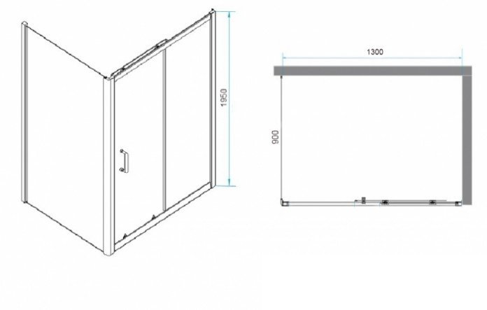 Душевой уголок RGW Passage PA-74-1 130x90 профиль хром стекло прозрачное 4108741139-11 - 2