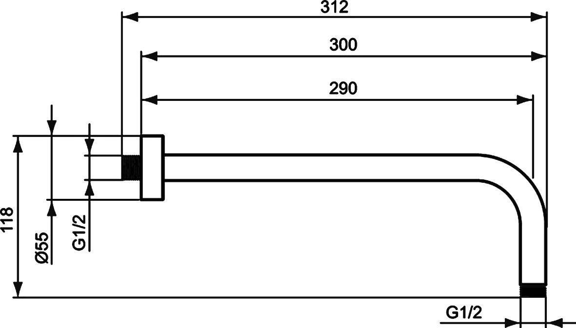 Кронштейн для верхнего душа Ideal Standard IdealRain B9444AA - 3