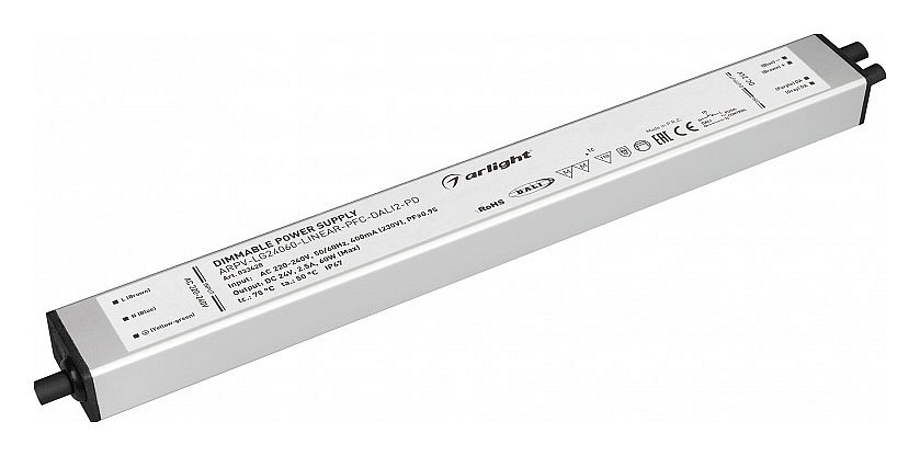 Блок питания Arlight ARPV-LG24060-Linear-PFC-Dali2-PD 24V 60W IP67 2,5A 033428 - 0