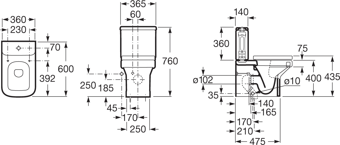 Унитаз-компакт Roca Dama-N 34278W000 с микролифтом - 4