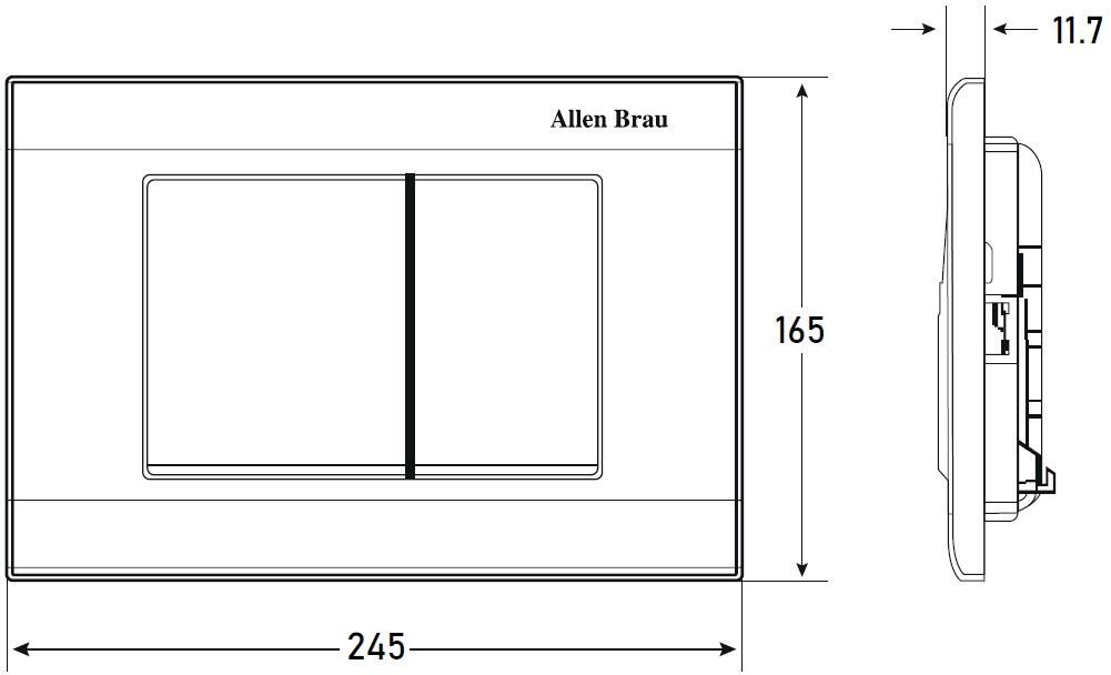 Клавиша смыва Allen Brau Liberty черный матовый 9.20002.31 - 1