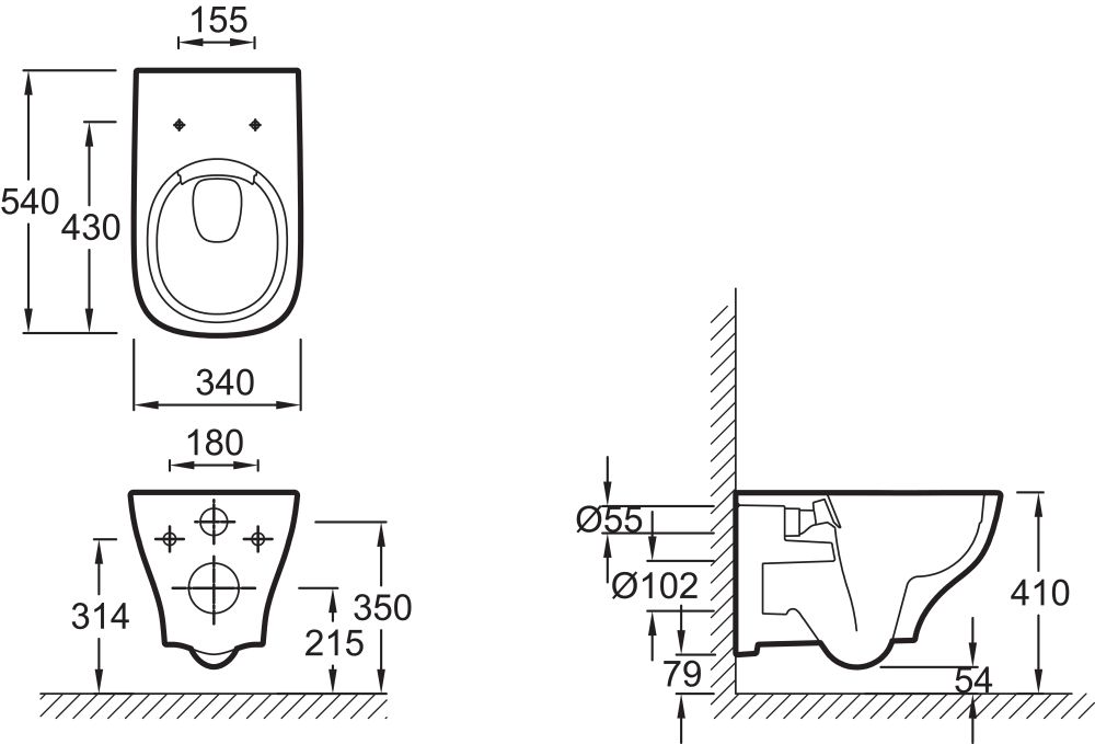 Комплект Jacob Delafon Struktura E21750RU-00 кнопка черная - 8