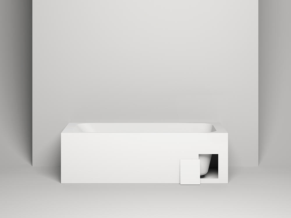 Ванна из искусственного камня Salini Orlando 160x70 102125MRH S-Stone, матовый, RAL снаружи - 2