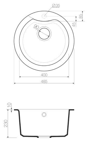 Мойка кухонная Omoikiri Yasugata 48R BE ваниль 4993131 - 2