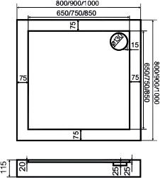 Душевой уголок Good Door Mokka DR+SP 100х100х185 см - 4