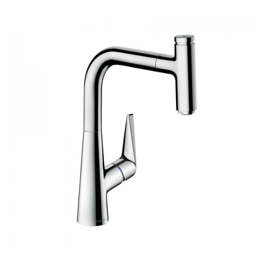 Кухонный смеситель однорычажный, 220, с вытяжным изливом, 1jet, sBox Hansgrohe 73852000 - 0