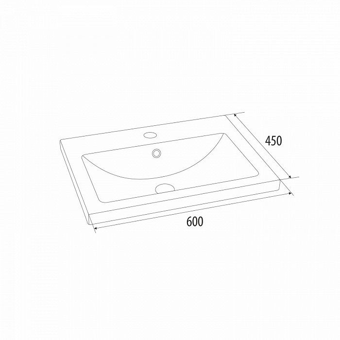 Тумба с раковиной IDDIS Mirro 60 подвесная белая/под дерево  MIR60W0i95K - 2